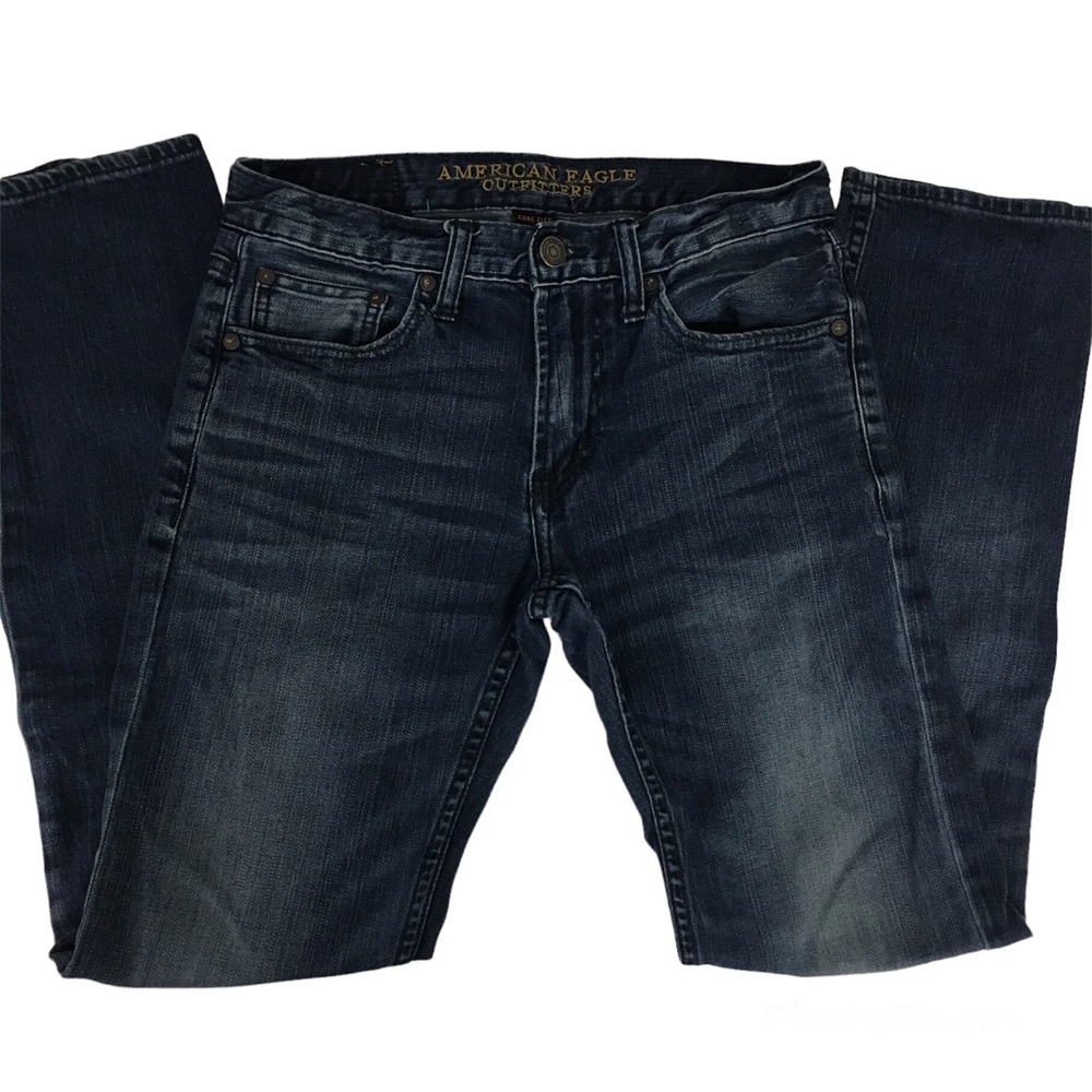 American Eagle Core Flex Dark Wash Slim Straight Jeans Size 28
